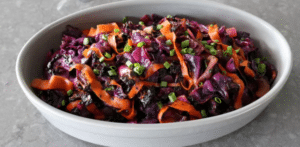 Charred Red Cabbage and Carrot Salad